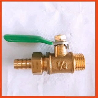 Van gạt hơi khí nén / khóa máy hơi RY ren 13mm Khóa Van Đồng 1/4 Dùng Cho Máy Nén Khí