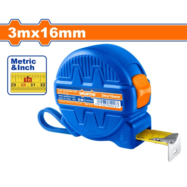 Thước cuộn thép nền vàng WadFow WMT4310 3x16mm