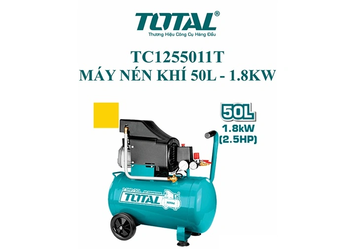 2.5HP (1.8Kw) Máy nén khí có dầu 50L Total TC1255011T