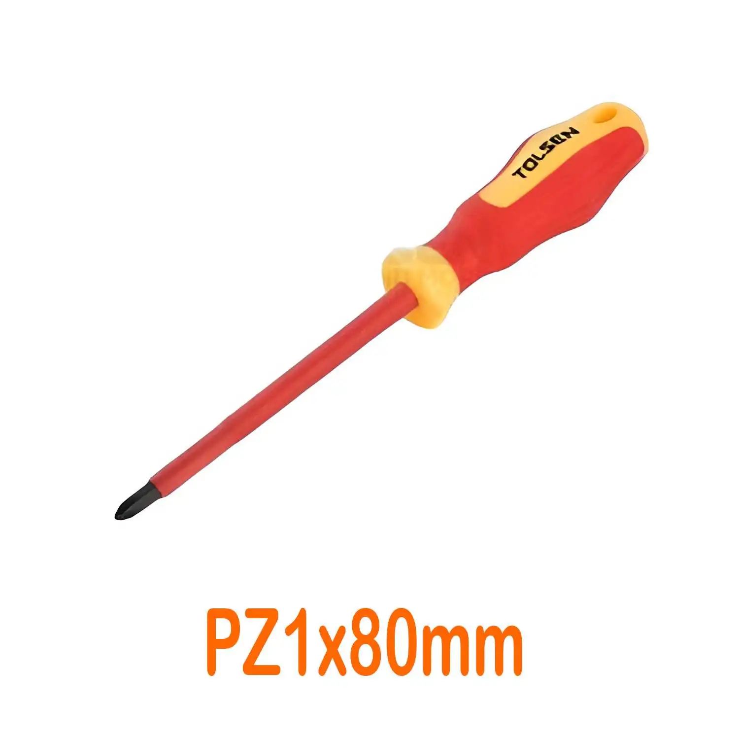 Tua vít cách điện 1000V tiêu chuẩn VDE PZ1x80mm Tolsen 38010