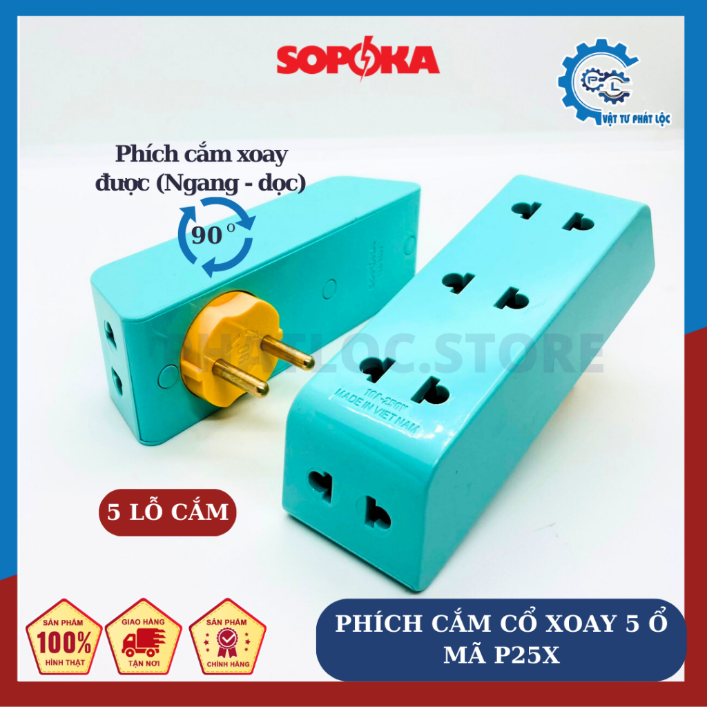 Đầu nối thông minh cổ xoay - 5 cửa SOPOKA